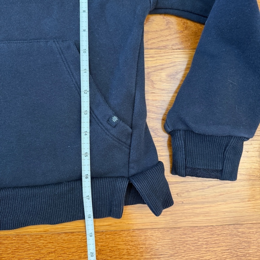Athleta Girl Cozy Karma Sweatshirt Pullover Turtle Neck in Black - Size M/8-10 - Picture 3 of 6